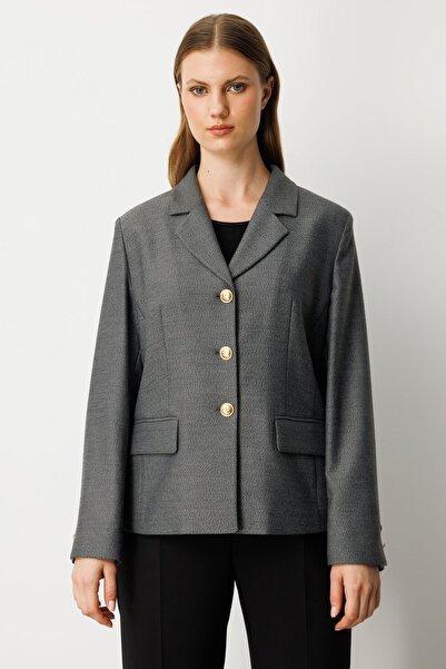 Ekol Kapak Cepli Büyük Beden Ceket