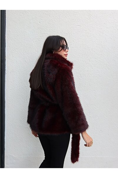 ESRAHELVACI Belted Imported Fur Coat