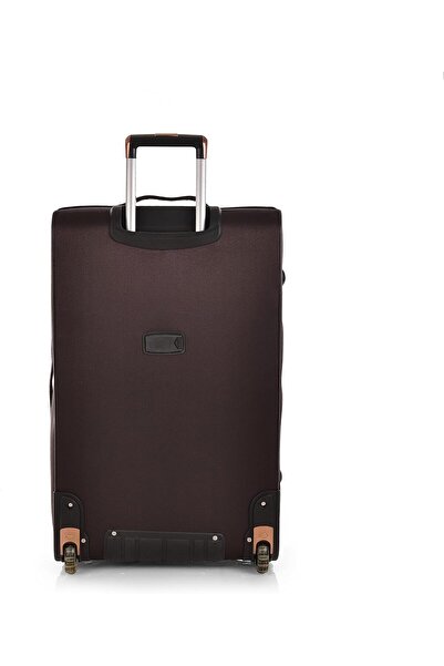 New Travel Soft Fabric Wheeled Travel Bag, 1 Piece, Coffee