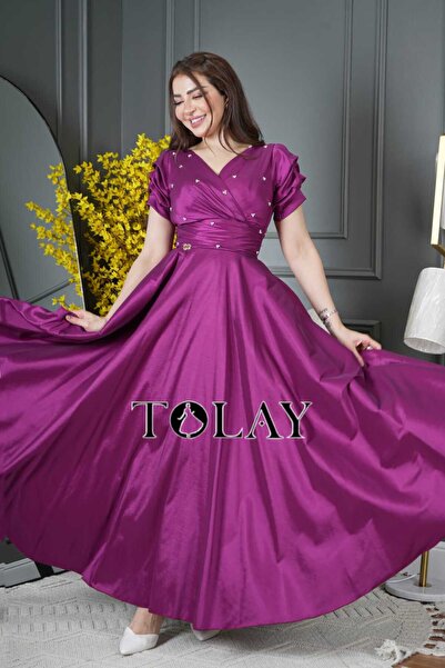 tolay فستان سهره شانطون بكريستال