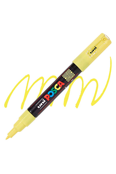 UNİ-BALL قلم تلوين UNIBALL POSCA 0.7 ذو أساس مائي بلون أصفر شمسي - (UNI-PC-1M...