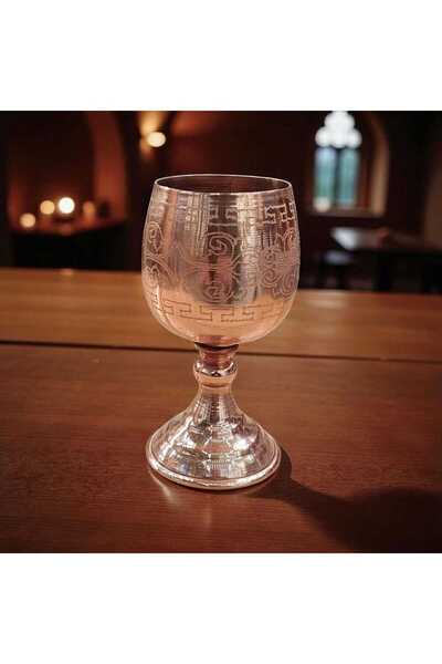 Bakır Center Copper Cup Copper Zamzam Cup 12*5 cm Large Size Copper Cup with Foot Laser Engraved Cup Coffee