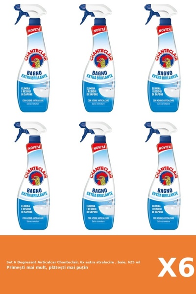 Chanteclair Set 6 Degresant Anticalcar Chanteclair, 6x extra stralucire , bai...