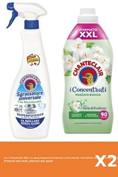 Chanteclair Set 2 Mixt: 1x Spray Degresant Universal cu bicarbonat, ChanteCla...