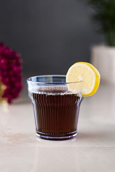 Mustran كوب أكريليك أزرق داكن قصير وكوب قهوة مشروبات غازية 300 مل (ليست زجاجية)