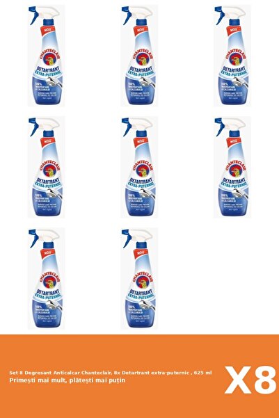 Chanteclair Set of 8 Chanteclair Anti-limescale Degreaser, 8x Extra-strong de...