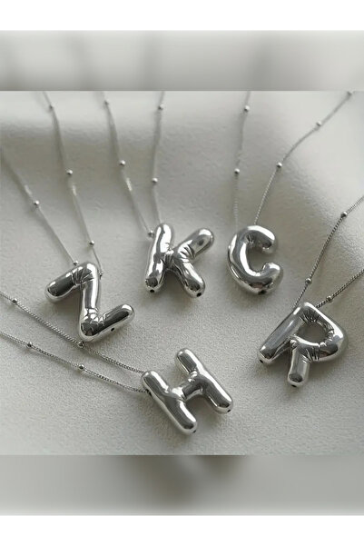 PURE BERRY BALON HARF TOPÇUKLU ZİNCİR KOLYE A-DAN Z-YE (HARF BELİRT)