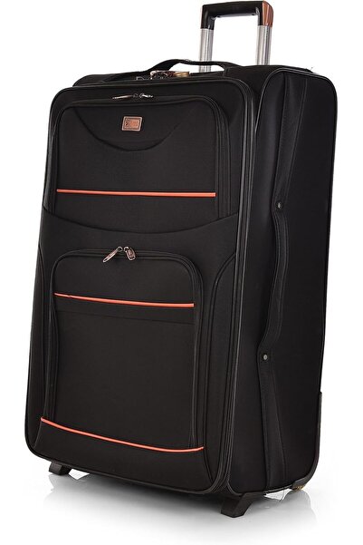 New Travel soft fabric spinner travel bag for unisex, 1 piece, Black