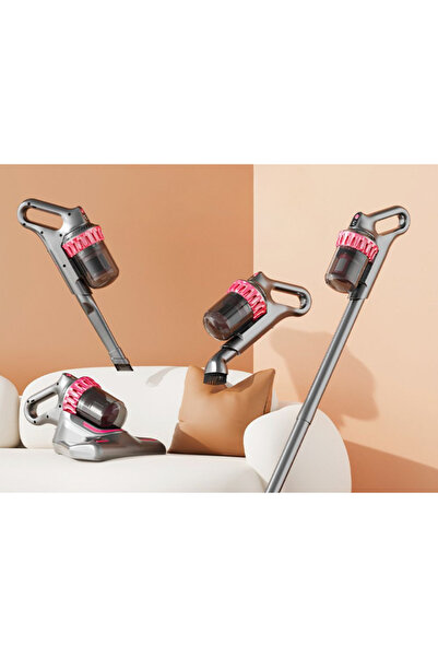 zola Ηλεκτρική σκούπα 2 σε 1 όρθια, 1000 W, χωρίς σακούλα, φίλτρο HEPA, 5 ακροφύσια, 2 βούρτσες, 103,7x21x9,4 cm