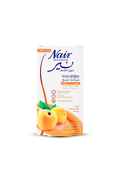 Nair Facial Wax Strips Apricot 20 Pack