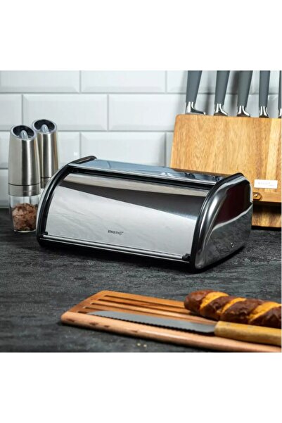 Kinghoff Bread box, silver, 36x24x15 cm,