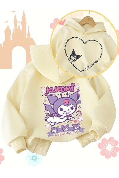 oneagılyazı Official Sanrio Kuromi & Hooded Sweatshirt - Cute Anime Character