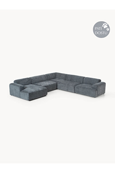 S Home Design Concept Molly Xl Köşe Koltuk Takımı Teddy, 290x290 Cm (Pati Dostu)