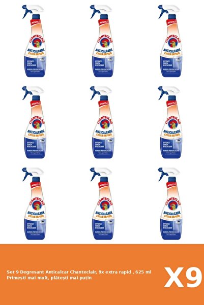 Chanteclair Set 9 Degresant Anticalcar Chanteclair, 9x extra rapid , 625 ml