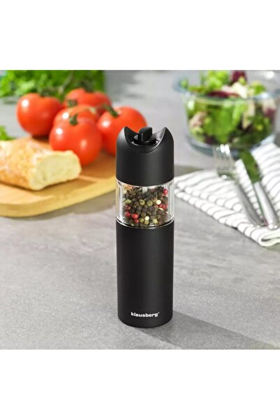 Kinghoff Electric salt and pepper grinder, black,