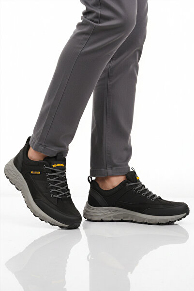 Bulldozer Black Nubuck Genuine Leather Men's Outdoor Shoes 250069 m