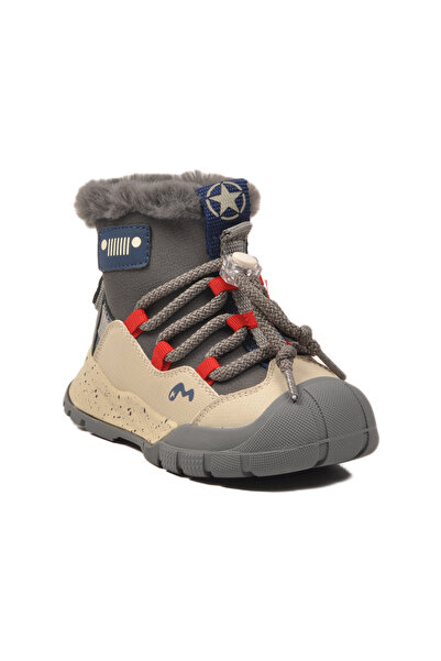 MARCOMEN Gray Fur Inside Cold Resistant Non-Slip Boys' Boots 22672 P