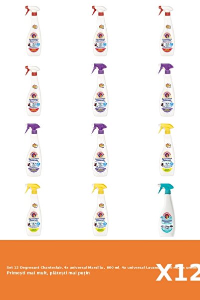 Chanteclair Set 12 Degresant Chanteclair, 4x universal Marsilia , 600 ml, 4x ...