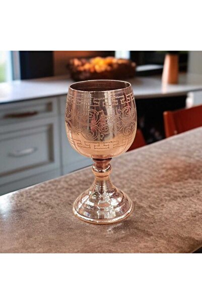 Bakır Center Copper Cup Copper Zamzam Cup 10*5 cm Small Size Copper Cup with ...