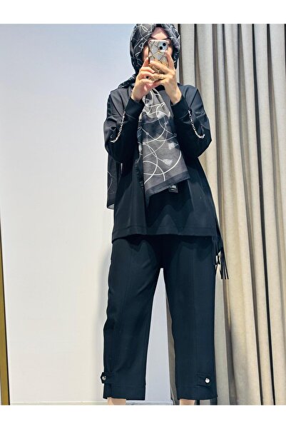 Yusuf Özdemir SİYAH PANTOLON TUNİK TAKIM