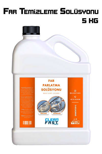 CF CLEANFAST Yeni Nesil Premium Buharlı Far Temizleme Sıvısı Ve Parlatma Solüsyonu Kloroform Uyumlu 5 KG