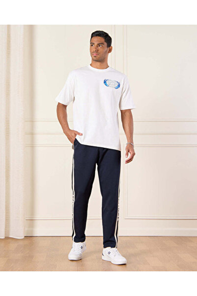 REDTAG Men White Printed T-Shirt