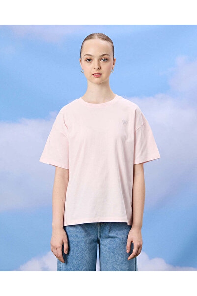 REDTAG Senior Girls Pink And Grey T-shirt Set (Pack of 2)