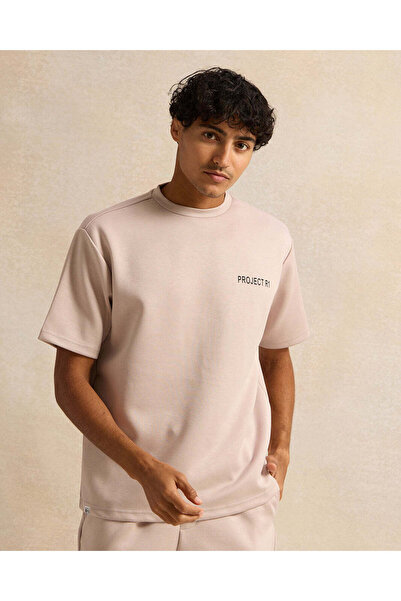 REDTAG Men Grey Printed Lounge T-Shirt