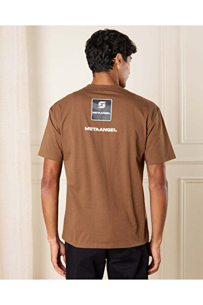 REDTAG Men Brown Printed T-Shirt