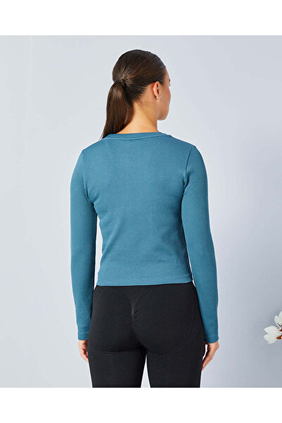 REDTAG Women Blue Active T-Shirt