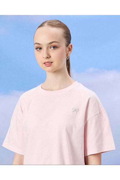 REDTAG Senior Girls Pink And Grey T-shirt Set (Pack of 2)