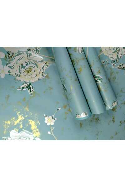 ÇINARASYADAHOME ورق تغليف باقة الزهور بنمط أرضية فيروزية، تغليف شفاف للزهور وتغليف الهدايا 57x57 4 قطع