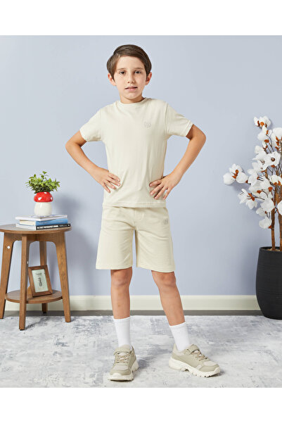 REDTAG Boys Cream And Olive Shirt Set (Pack Of 2)