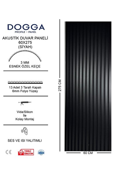 BAKİ AHŞAP Slim Akustik Duvar Paneli , İskandinav Çıtalama Duvar Çıtası 60x275