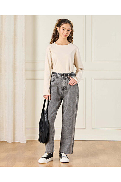 REDTAG Senior Girls Plain Ivory Long Sleeve T-Shirt