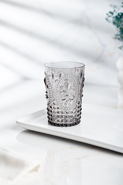 Mustran Acrylic Smoked 6-Piece Short Cup & Water Soft Drink Coffee Side Cup 400 ml (Not Glass)