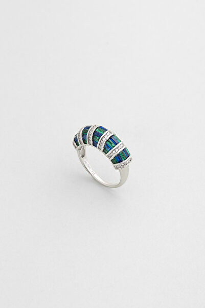 So CHIC... Yakamoz Şıklığı 18 Ayar Beyaz Altın Kaplama Gümüş Yüzük