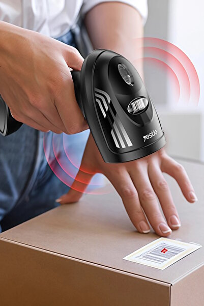 Yesido Ec21 Wired 2D Laser Barcode Reader with Fast Decoding Capability - Black