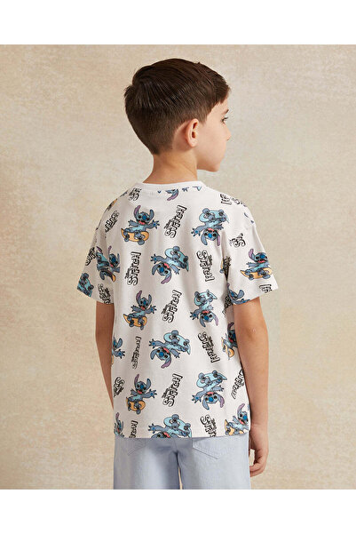 REDTAG Boys White Printed T-Shirt