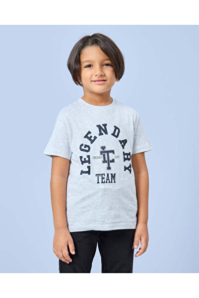 REDTAG تي شيرت رمادي بطبعة ليجاندري للأولاد