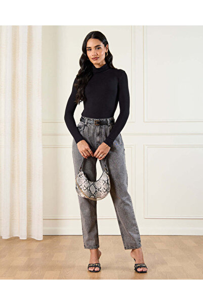 REDTAG Women Black Turtle Neck Top