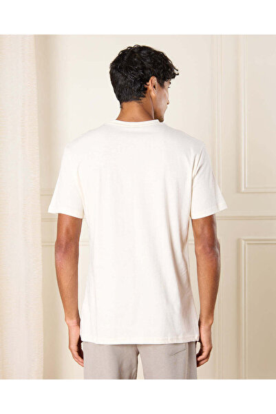 REDTAG Men Ivory A Moment in Time Print T-Shirt