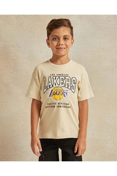 REDTAG تي شيرت بيج قصة فضفاضة للأولاد من فريق لوس أنجلوس ليكرز