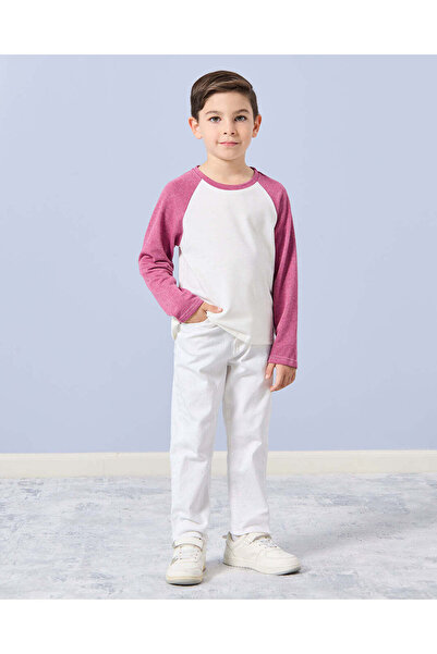 REDTAG Boys Burgundy Reglan T-Shirt