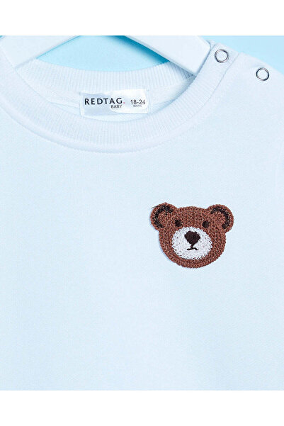REDTAG Infant Boys White Embroidered T-Shirt