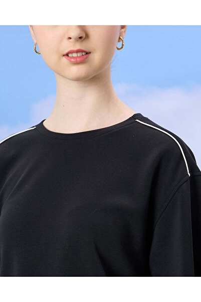 REDTAG Senior Girls Black Scuba Top