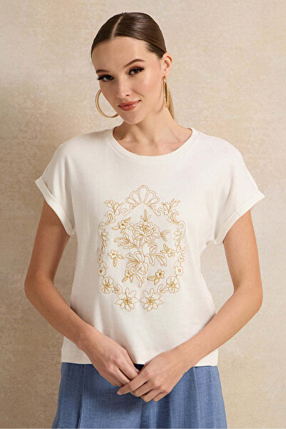 REDTAG Women White Printed Top