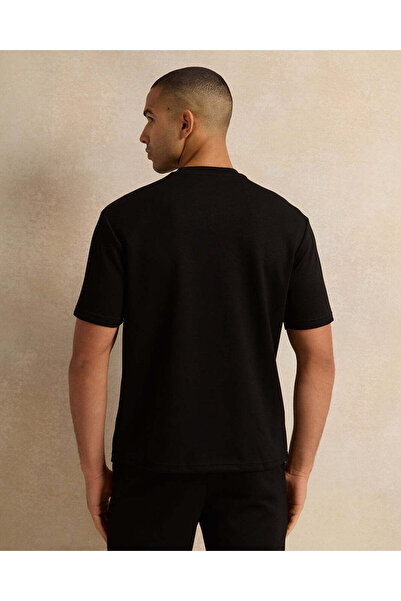 REDTAG Men Black Printed T-Shirt