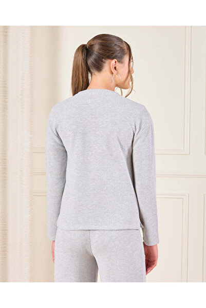 REDTAG Senior Girls Grey Long Sleeve T-Shirt