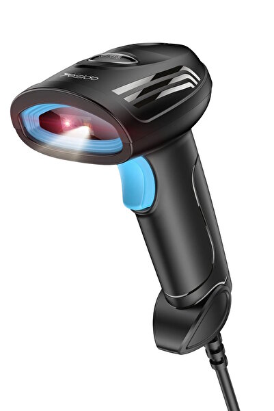 Yesido Ec21 Wired 2D Laser Barcode Reader with Fast Decoding Capability - Black